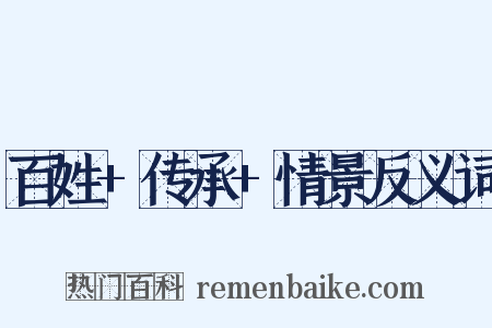 百姓+传承+情景反义词是什么意思的图片